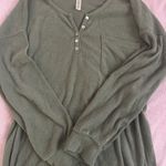 Vanilla Bay Green Oversized Button Shirt  Photo 0