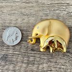 Elephant Gold Brooch Pin Photo 2
