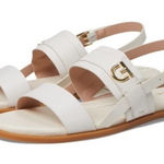 Cole Haan  Charlotte Slingback Sandal Womens 6 B White Open Toe Buckle Strap Flat Photo 0