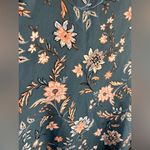 PaperMoon  Floral Teal and Pink Blouse Photo 3