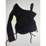 Meraki Young Contemporary Black One Shoulder Long Sleeve Top NWT S Photo 5