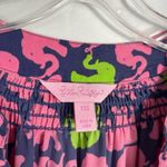 Lilly Pulitzer Elsa 100% Silk Tusk In Sun Pink Elephant Button Front Blouse XXS Photo 5