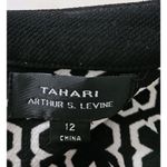 Tahari ASL Arthur S Levine Sheath Dress Peplum Top Size 12 Geometric Career Photo 7