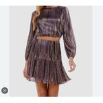 City Studio sz M metallic purple Y2K skirt NWT Size M Photo 7