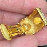 Christian Dior Vintage  Goldtone Clear Pave Crystal Half Hoop Clip Earrings 17g Photo 13