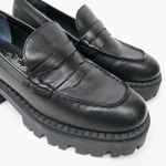 Free People Lyra Lug Sole Black Platform Penny Loafer Photo 3