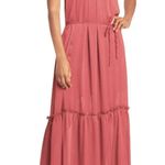 One One Six New Open Back High Neck Sleeveless Tiered Maxi Dress Clay Size Large Photo 0