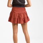 Rhythm New Zealand Clay Red Ramie Rayon Tiered Mini Skirt Size Zip Size 6 Photo 2