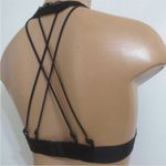 PINK - Victoria's Secret PINK Victoria’s Secret Black Lace Strappy Back Halterneck Bralette Photo 6