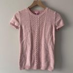 Lilly Pulitzer  Pink Cable Knit Short Sleeve Sweater cotton/dehaired angora blend Photo 0