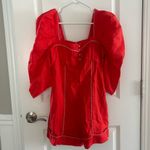 Farm Rio  Red Puff Sleeve Romper Photo 1