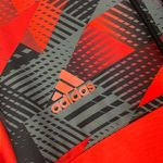 Adidas  Men’s Athletic Pullover Hoodie Long Sleeve Striped Sweatshirt Red Size M Photo 3