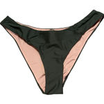 J.Crew  Curved-Waist Cheeky Bikini‎ Bottom in Olive Green Sz M NEW Photo 0