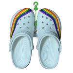 Crocs White Rainbow Pride Unisex Slip On Clogs Shoes NWT Photo 2