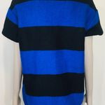 Madewell Blue & Black Brushed Rugby Boxy Top Photo 4