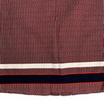 Tommy Hilfiger Mini Pencil Skirt 6 Red Chevron Stripe Stretch Zip Kick Pleat Photo 3