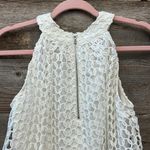 Moon River  X Anthropologie Knit Crochet Sleeveless White Top Size Small NWT Photo 4