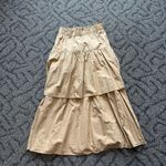 ZARA  Brown Tan Tiered Maxi Skirt Photo 0