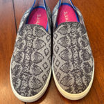 Rothy's  The‎ Original Slip On Sneaker Gray Snake Print Size 9.5 Photo 0