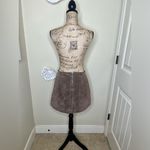 BLANK NYC NTM: Taupe Suede A-Line Mini Skirt Size 27 – Genuine Suede, Back Zip Photo 9