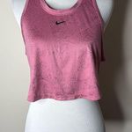 Nike  Pink Metallic Cropped Training Tank Photo 0