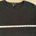 Eileen Fisher Sweater Women LG Merino Wool Blend Black Metallic Dressy Party EUC Photo 9