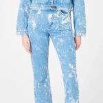 Ganni  Blue Acid Wash Betzy Flare Jeans Photo 0