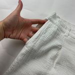 Aerie White Crinkle Cotton Wide Leg Summer Trouser L Photo 2