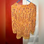 Urban Outfitters  Orange Michelle Plunging Long Sleeve Mini Dress Size Large Photo 8