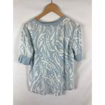 Jane and Delancey Blue White Pattern Short Sleeve Top Size Medium Photo 3