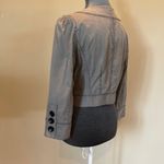 Loft Black and White Striped Blazer with Cropped Length and Vintage Silhouette Photo 3