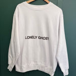Lonely Ghost  White Crewneck Sweater Photo 0