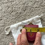 Coach Burgundy Leather air pod holder with Gold Hardware magnetic closure Photo 4