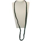 Lulu Dharma Green Bead & Leather Wrap Necklace Adjustable 32" Photo 2