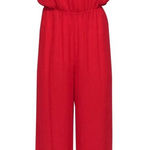 BCBGMAXAZRIA  Women's Red Sleeveless‎ Cut-Out Shoulder Detail Jumpsuit Size XS Photo 0