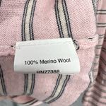J.Crew 100% Merino Wool Pink Striped Sweater Women’s Medium Pullover Lightweight Photo 3