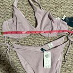 Abercrombie & Fitch NWT  Purple Shimmer Asymmetrical String Bikini- Size Medium Photo 10