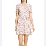 Ralph Lauren Polo Ditsy Floral Mini Wrap Dress Womens 4 Ruched Sleeve Casual Photo 1