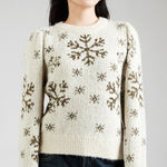 VERO MODA NWT  Snowflake Pullover Cream Sweater Christmas Holidays Size Small Photo 0