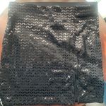 Chevron Sequin Mini Skirt Black Photo 0