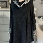 Bellamie  Heather Black Cowl Neck Long Sleeve Dress Shift Winter Womens XS Photo 3