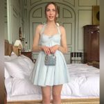 House Of CB  Harriet Bluebell Cotton Halter Mini Dress S Photo 11