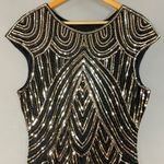Fundaisy Flapper Dress NYE Beads Sequins Fringe Sz 2XL Great Gatsby 1920s Party Black Photo 3