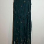 Y2K 1990's green floral tie back maxi dress Size 10 Photo 4