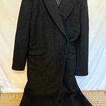 L'Academie NWT L’Academie Black Wool Blend Trench Coat Size Large Photo 0