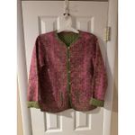 Provence d'amour Women Reversible Floral Jacket 100% Cotton Pink Green Size S Photo 13