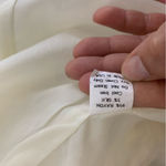 Vintage 90s white silk button long sleeves dress size 12 old money minimalist‎ Photo 7