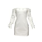 BHLDN  Gianna Off The Shoulder Mini Dress, Ivory, Small Photo 10