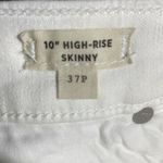 Madewell Jeans 10” Petite High Rise Skinny Pure White Step Raw Hem Sz 37/46 NWT Photo 7