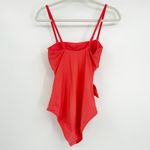 Aerie  Womens Bandeau Beach Swim One Piece Swimsuit Cutout Tie Waist Size M Photo 8